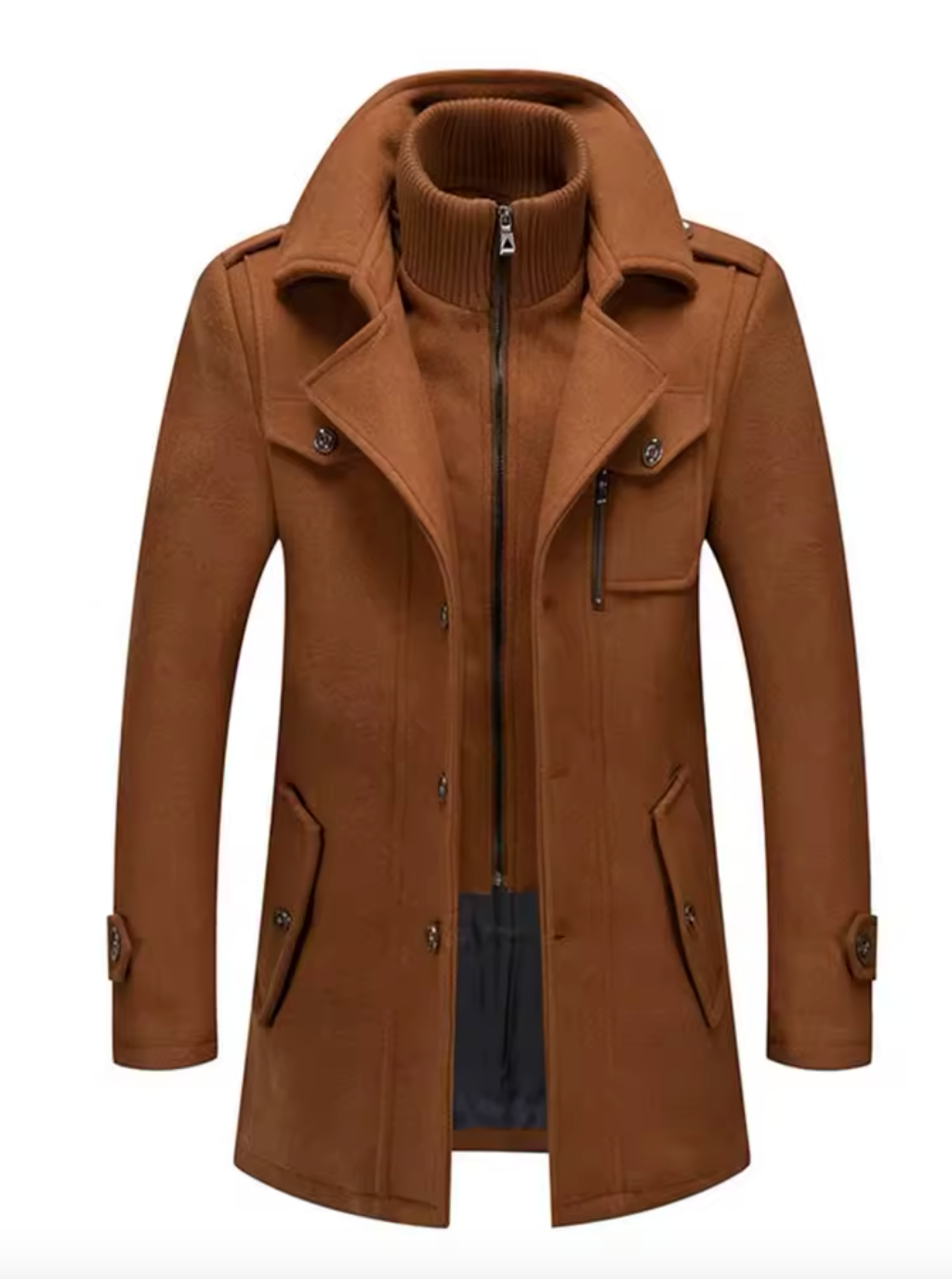 Abrigo de invierno Peaky Blinders | Gabardina de lujo con doble cuello para hombre