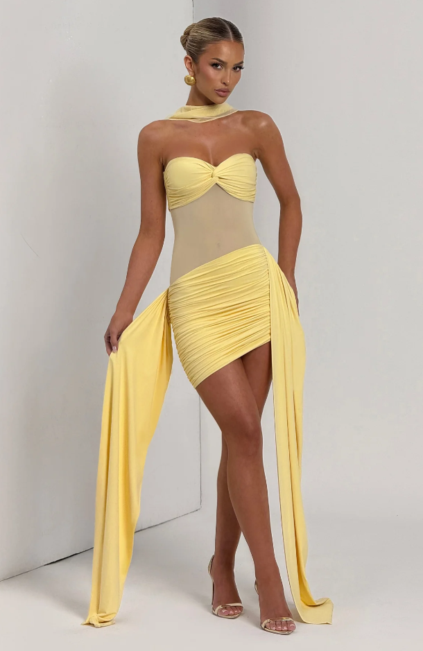 Vestido mini Fiorella - Negro